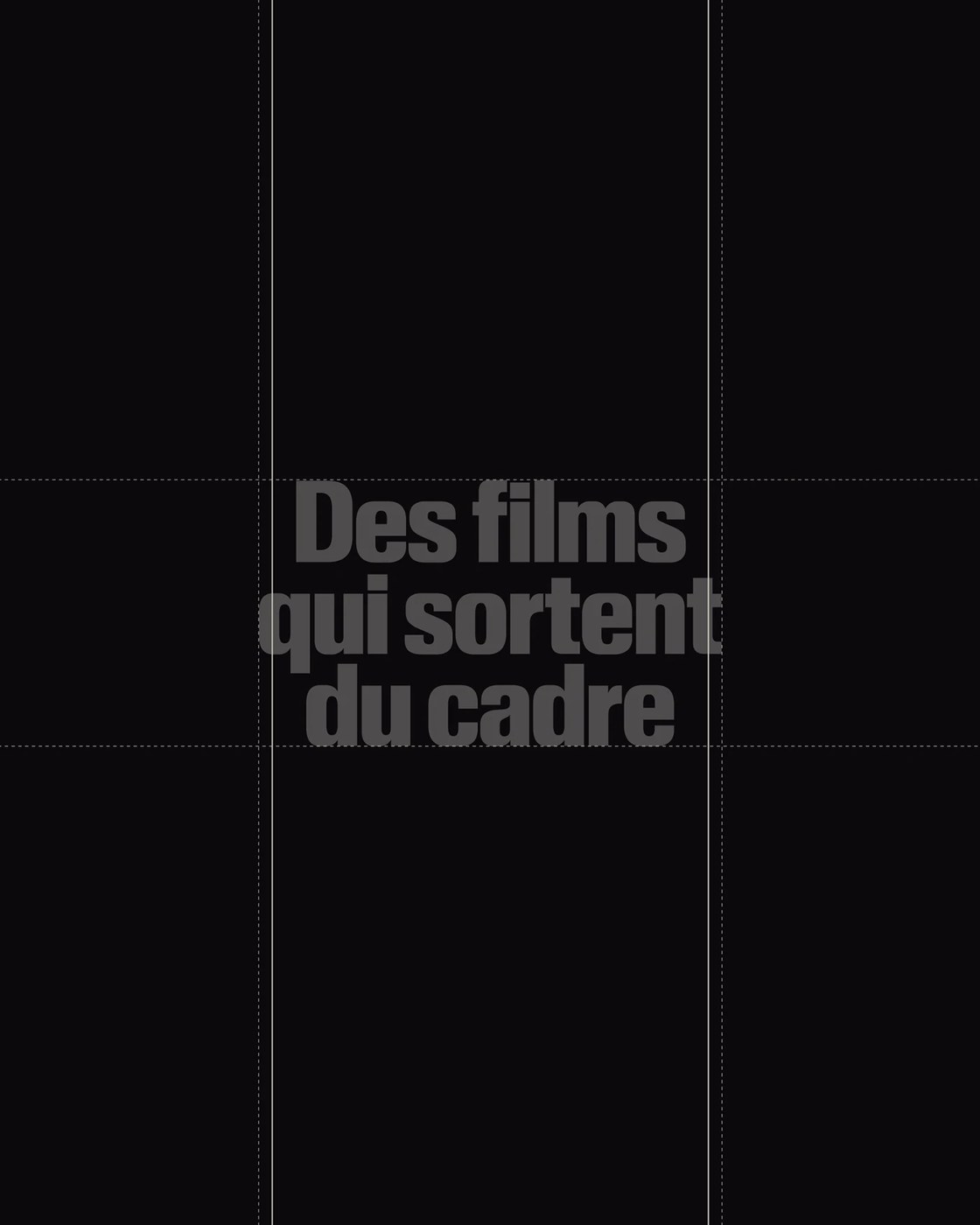 Des films qui sortent du cadre poster headline specimen for Cinéma Cinéma