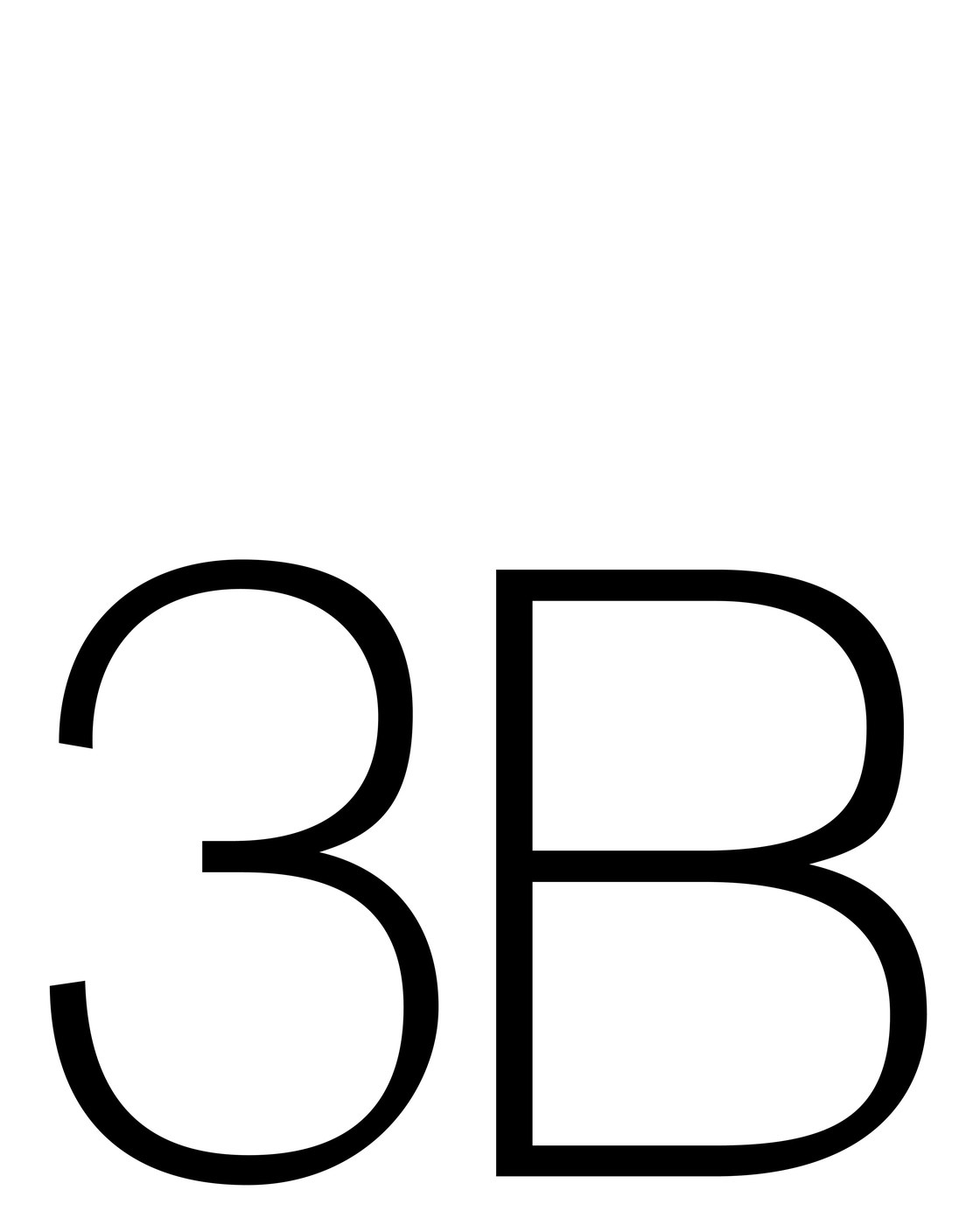 Monumental typographic specimen page showing large 3B numeral mark in Monument Grotesk — editorial design by Florian Cornut