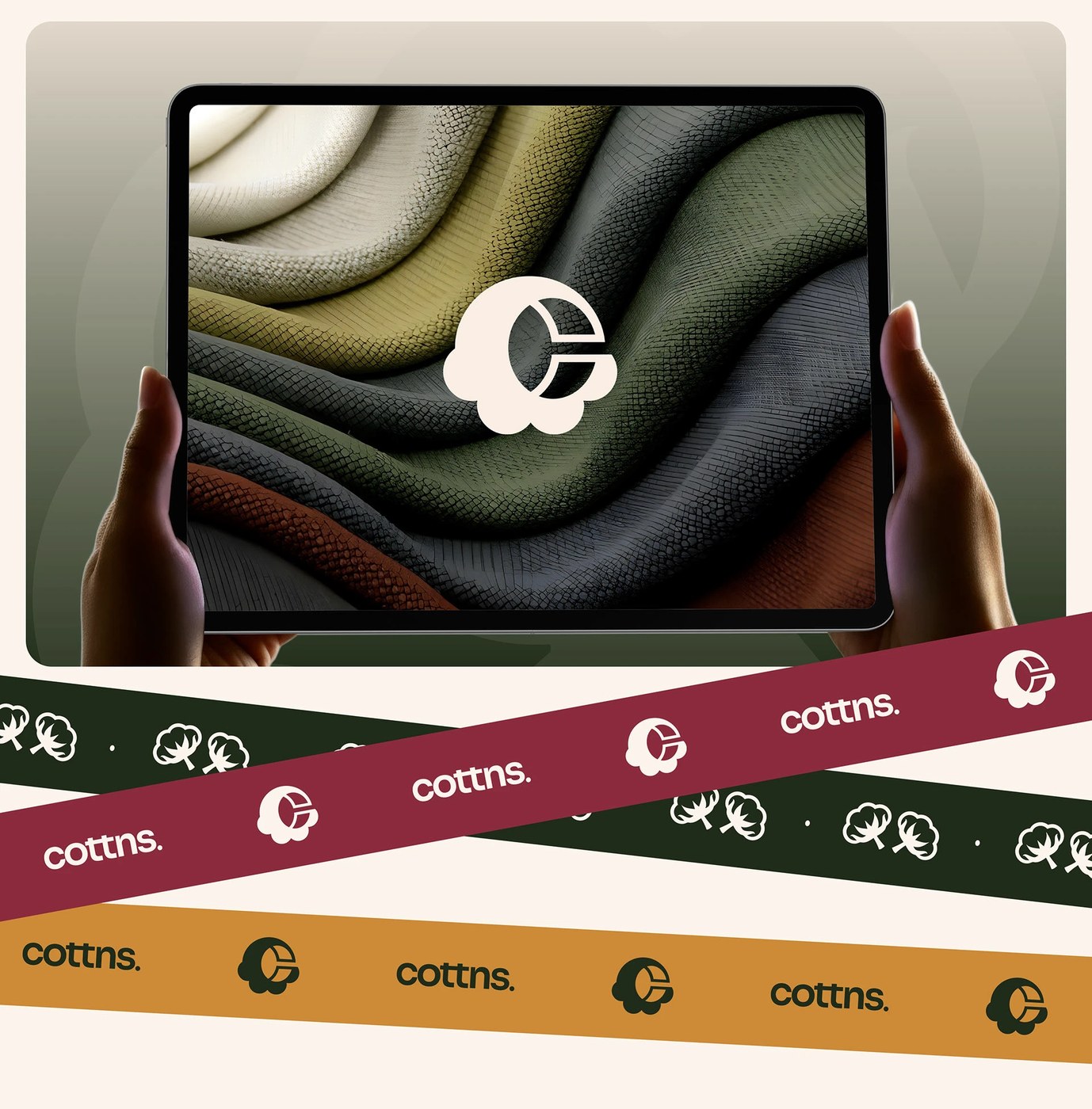 Cottn Visual Identity hero shot — brand identity design by Joshua Oladele