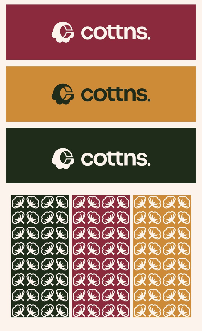 Cottn Visual Identity alternate view — brand identity design by Joshua Oladele