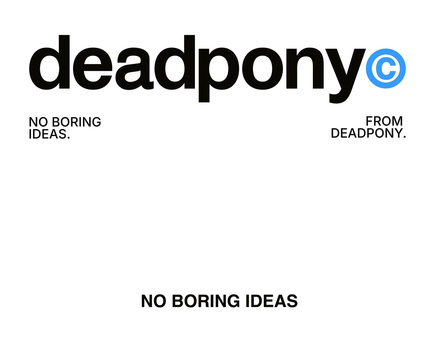 Deadpony Studio brand identity design street poster application by Anna Matevosian