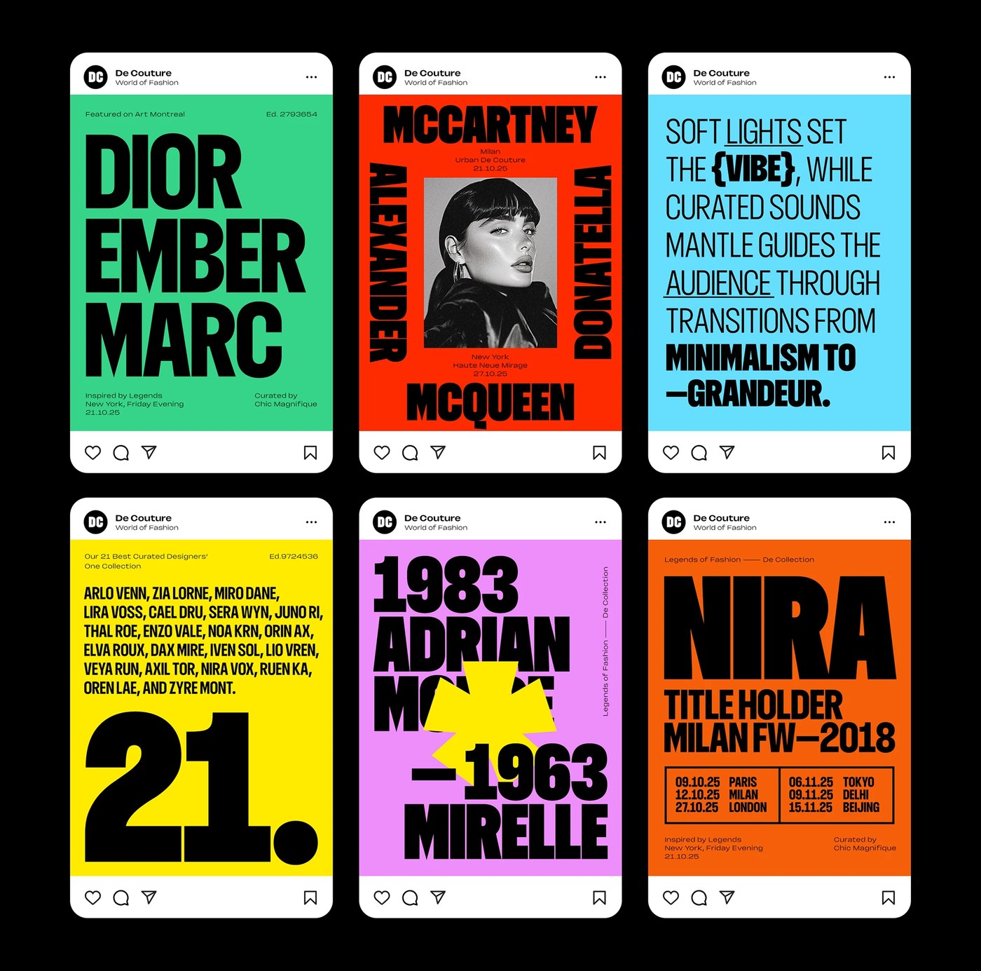Dominique condensed display variable typeface full alphabet character set on black