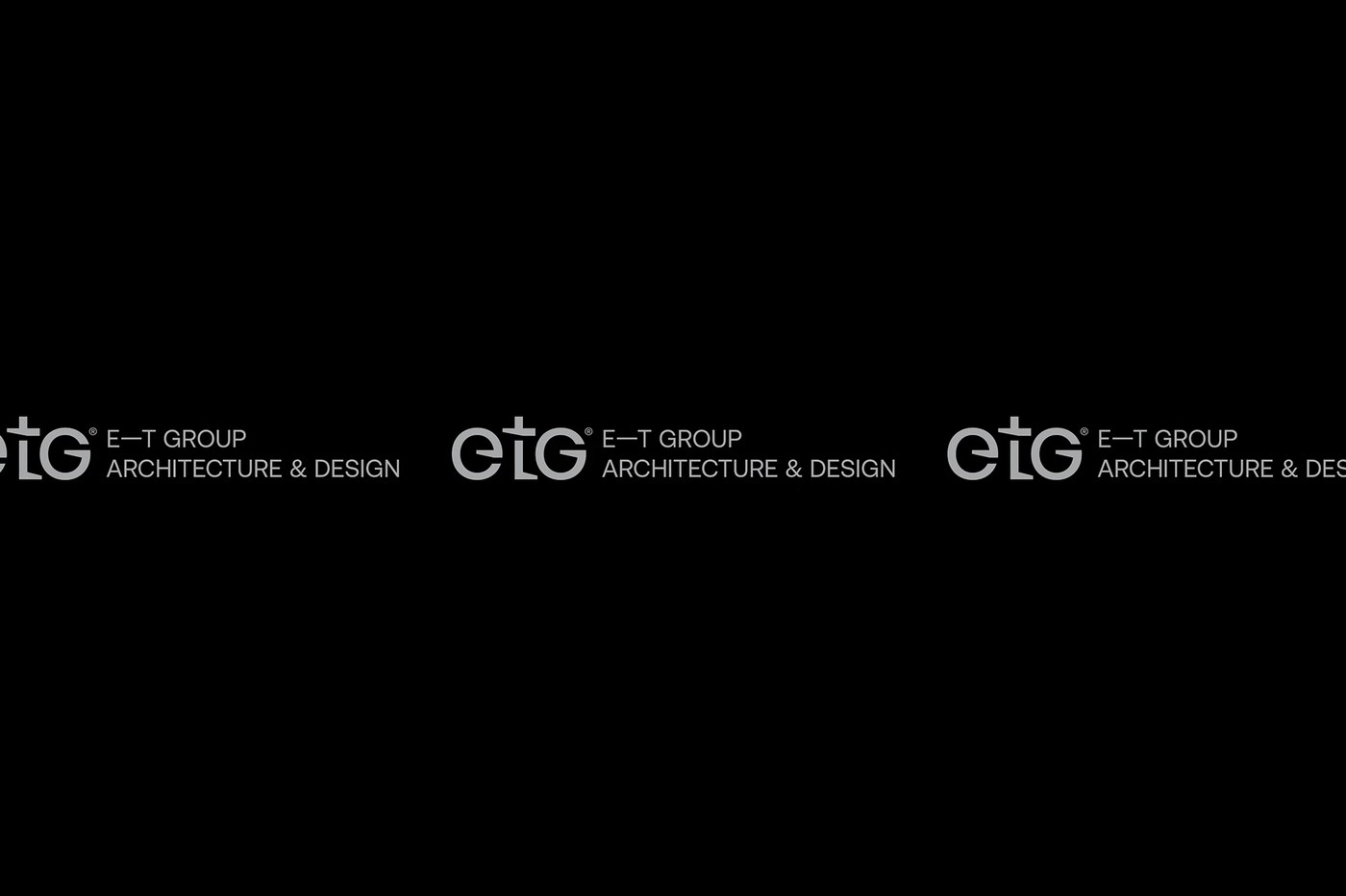 E - T GROUP architectural brand identity monochromatic brand guidelines by iFRAME DESIGN STUDIO