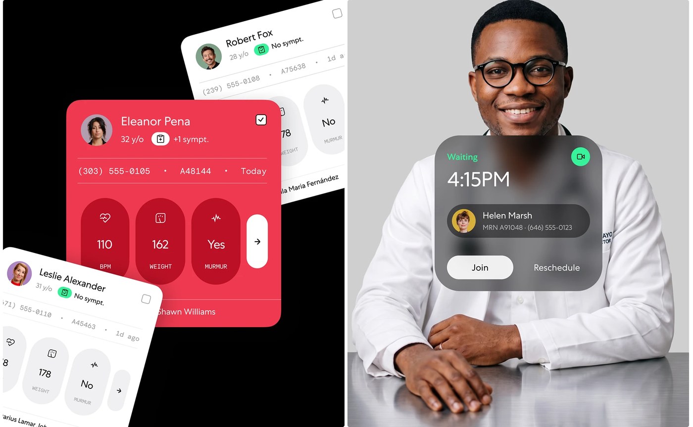 Eko Health at-home patient guided stethoscope exam flow — ui/ux design by Humbleteam