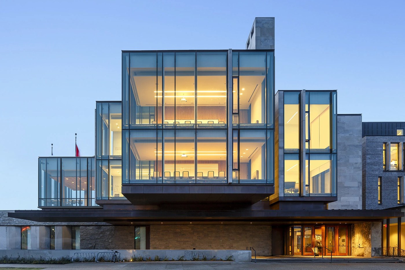 Richard Ivey Building glass architecture photography — branding design by Underline Studio