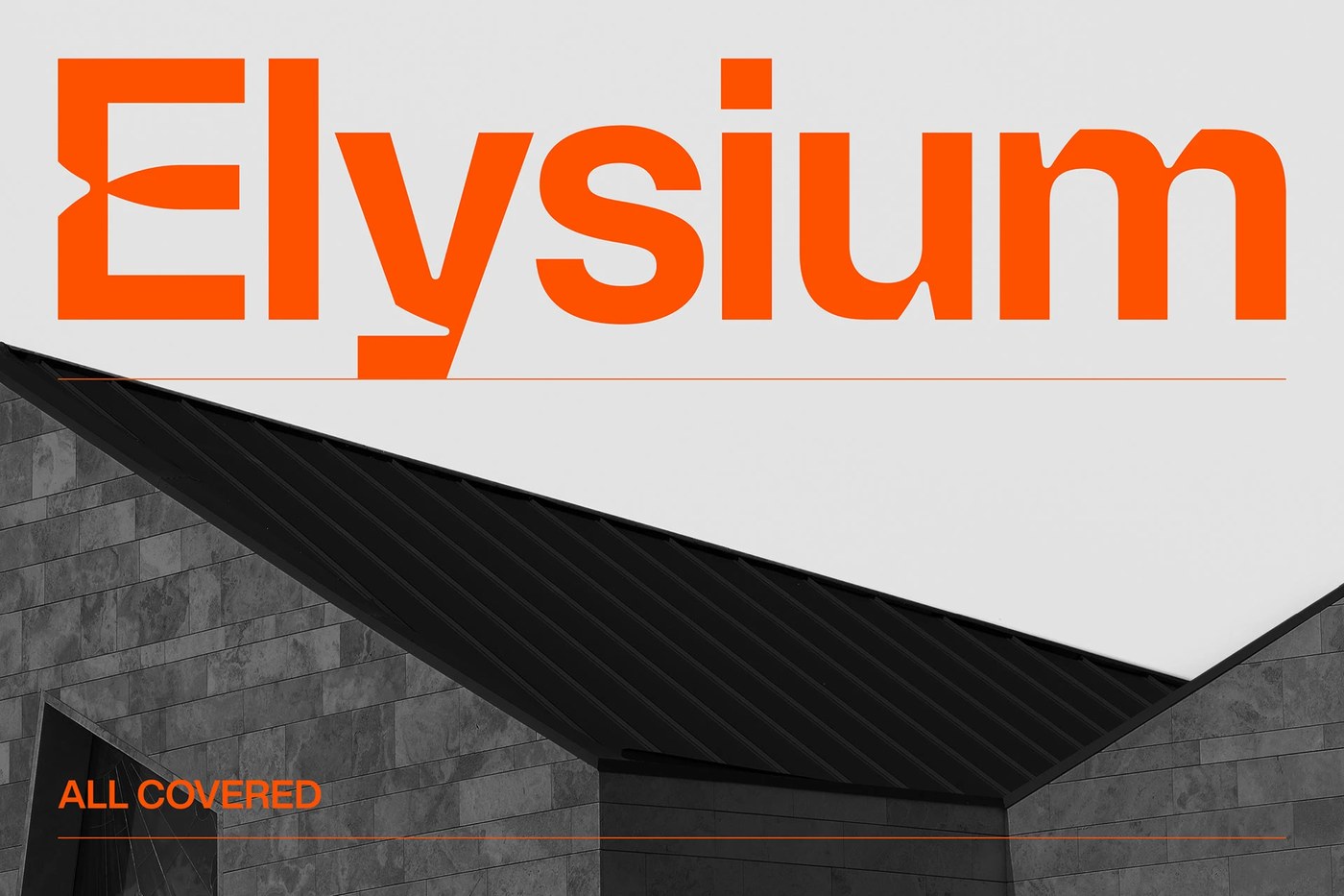 Elysium logotype and ink trap construction — brand identity design by Another Collective