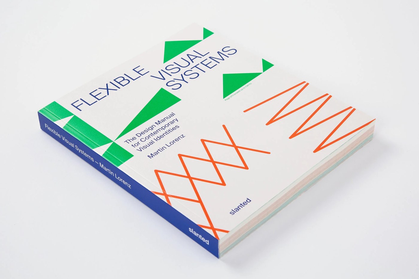 Angled perspective of Flexible Visual Systems book — editorial design by TwoPoints.Net