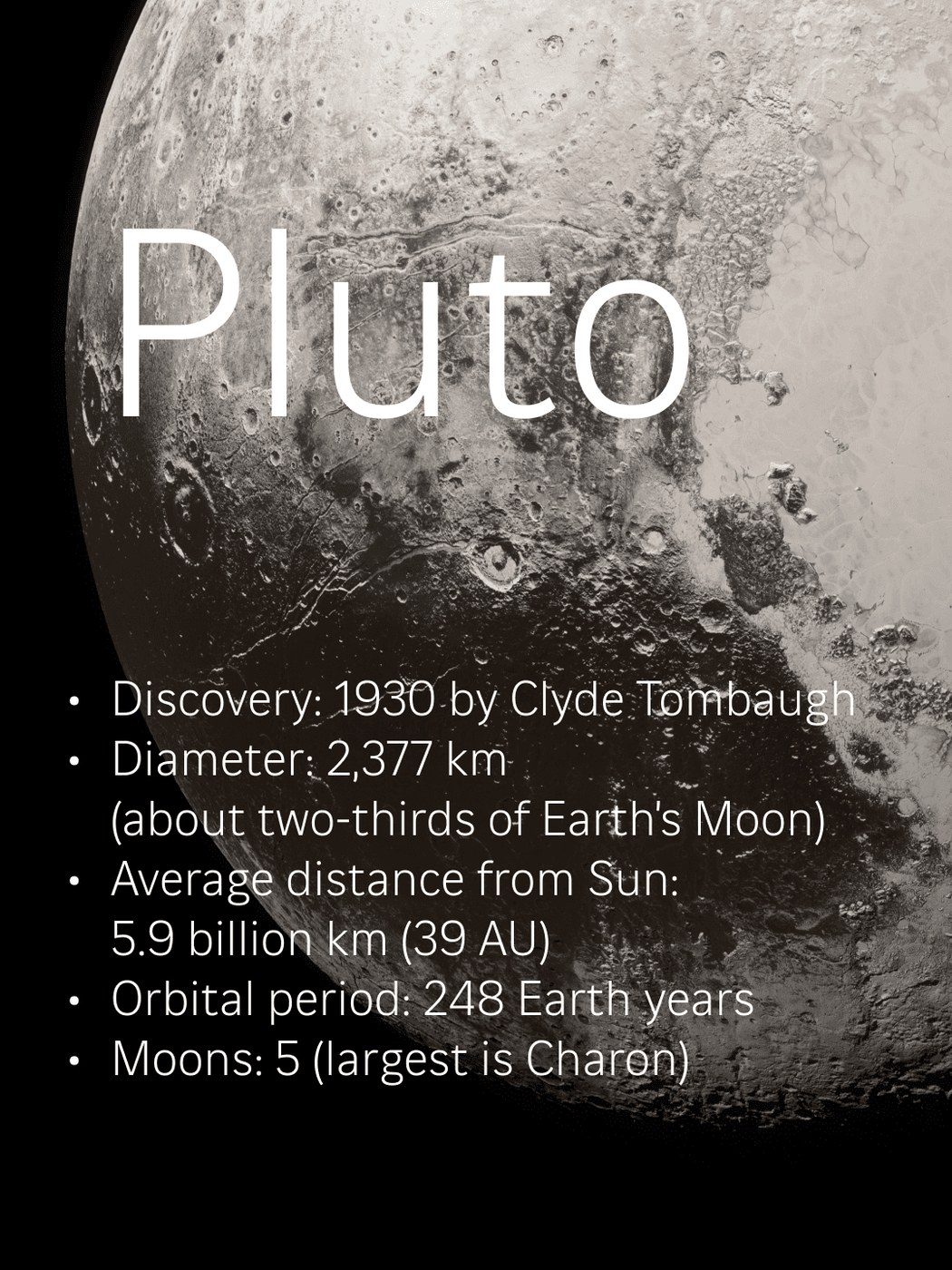 Fluxetype typography specimen poster Pluto planetary macro