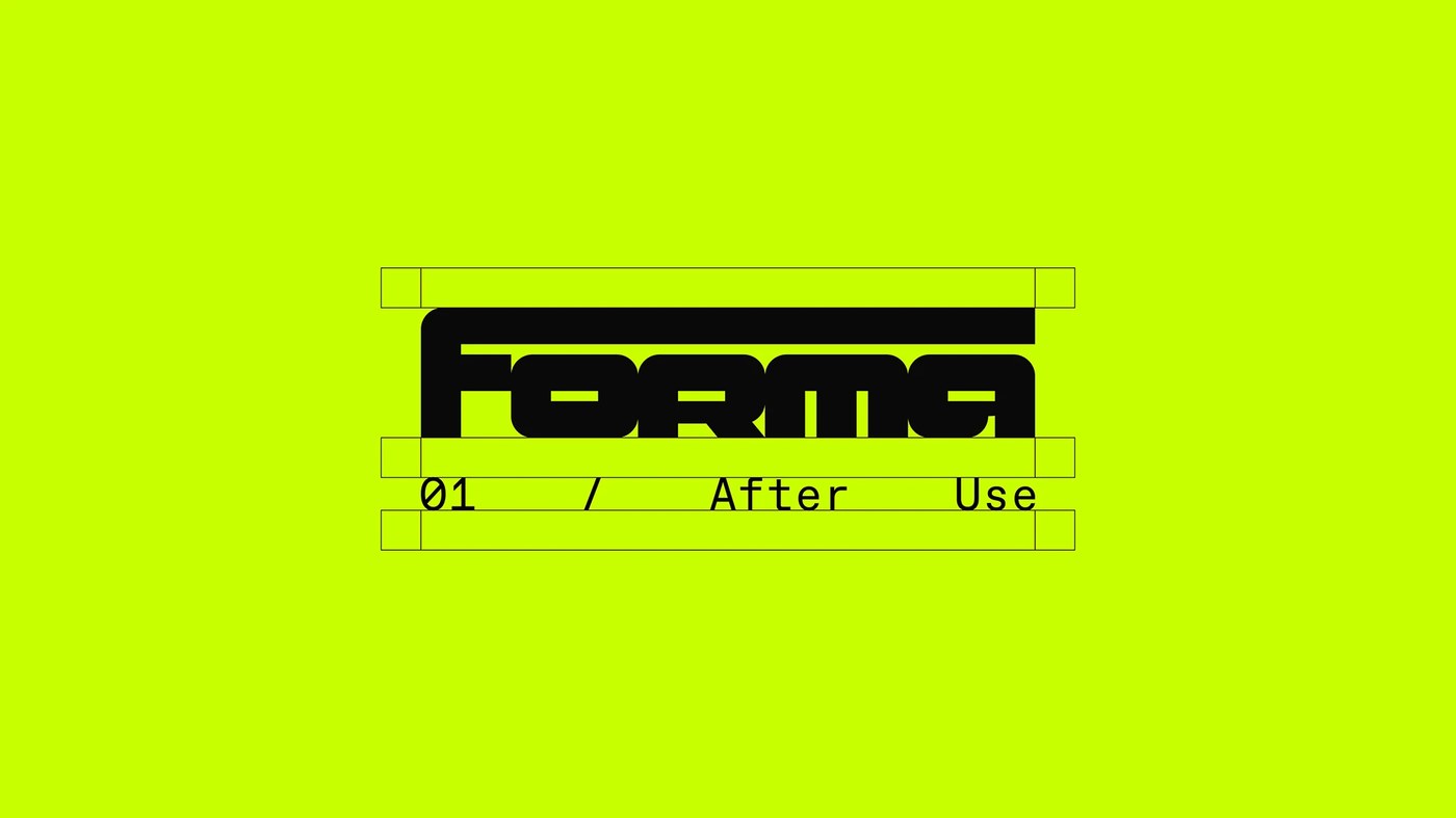 FORMA festival wordmark logotype layout — branding design by Luciano Quintana