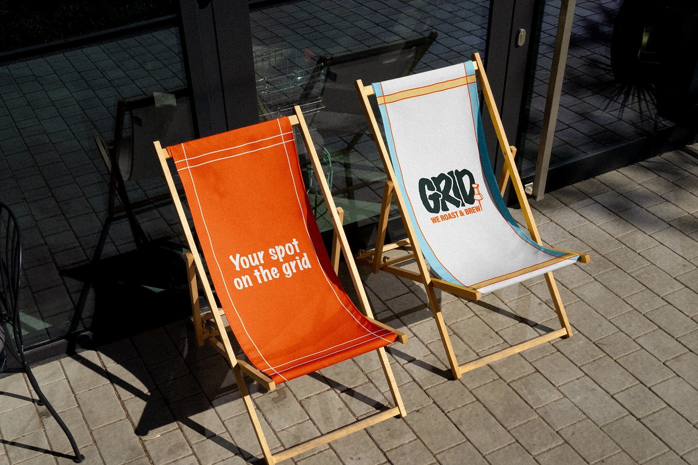 Interior details of the coffee shop branding visual identity system