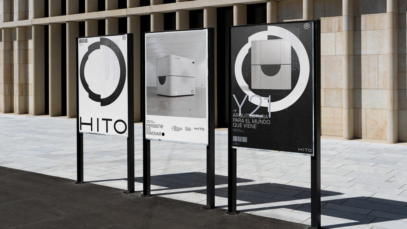 HITO® · Branding application detail — architecture design by La Libertad Studio