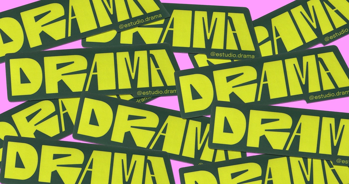 High-contrast editorial poster layouts in brand identity