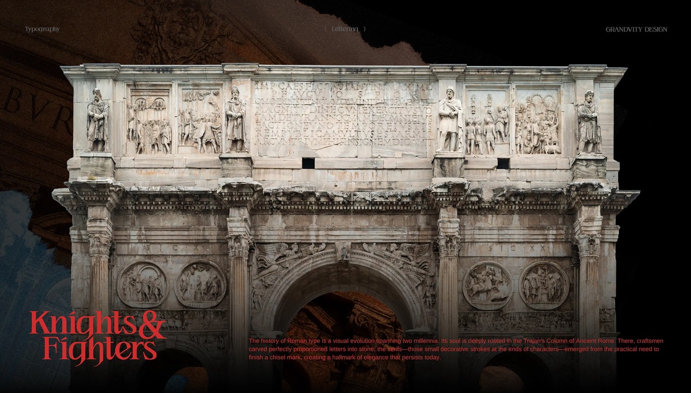 Knights & Fighters typography cathedral arch specimen installation by Noodle Wang