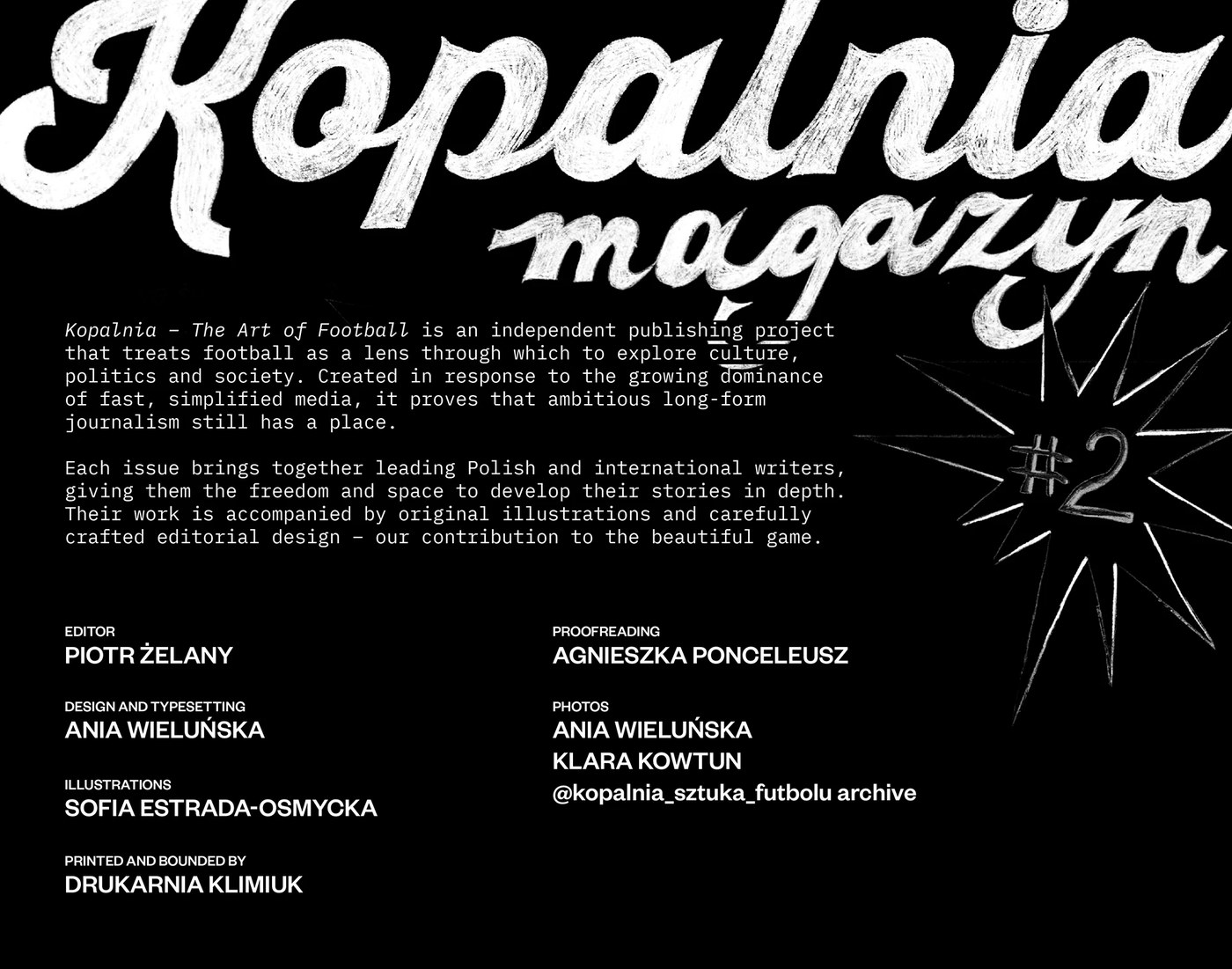 kopalnia magazine 2 world cup 2026 ania wielunska poster and editorial spreads