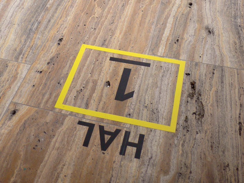 Kunsthal Rotterdam signage wayfinding system verena tam main entrance view