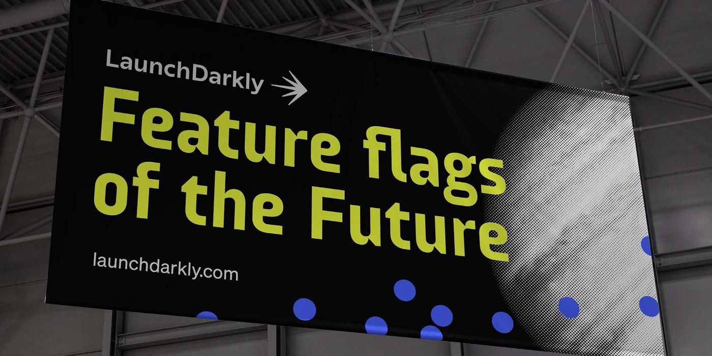 LaunchDarkly closing detail — visual identity by Focus Lab