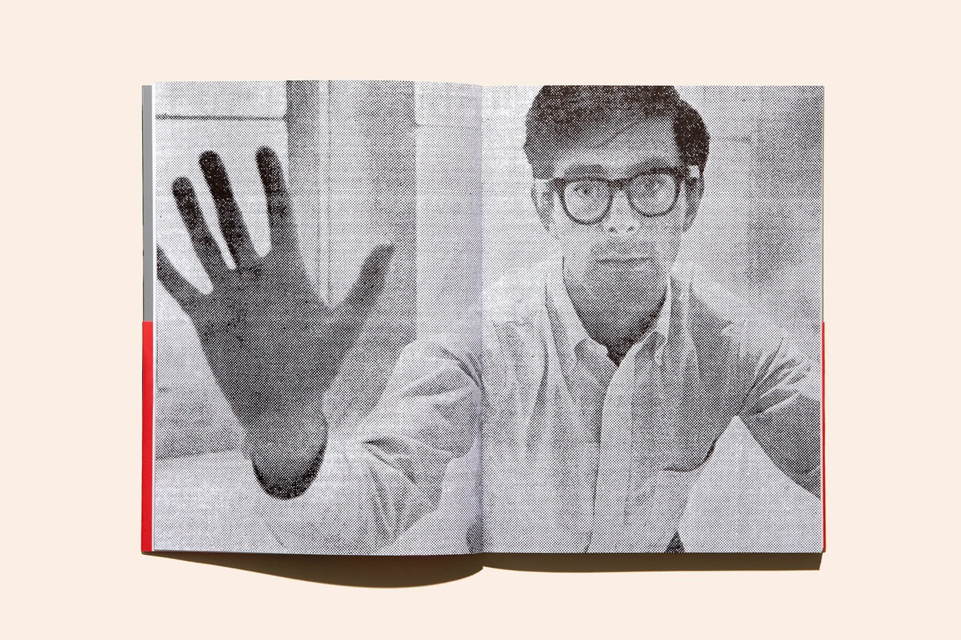 Full-bleed archival spread with tactile coarse halftone screen in editorial design by Underline Studio