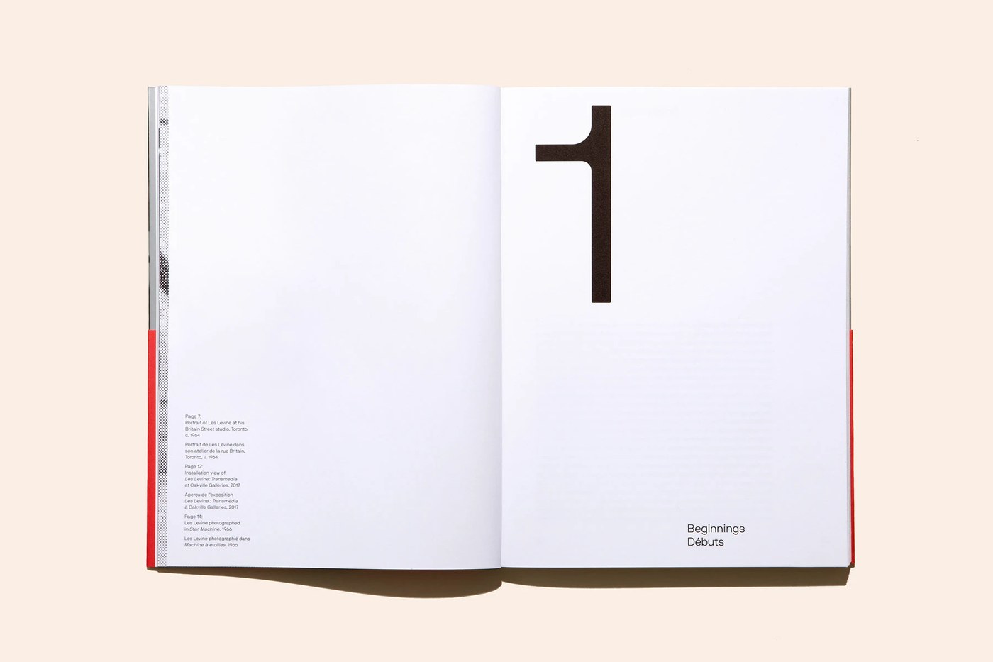 Curatorial section divider spread with large numeral typography in editorial design by Underline Studio