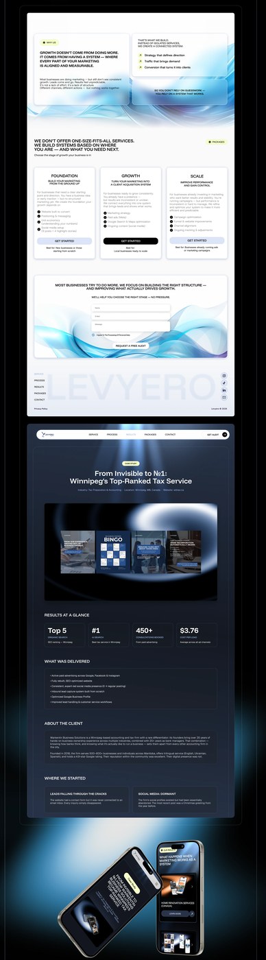 marketing agency website design showcase — ui ux design by Anna Mahdina