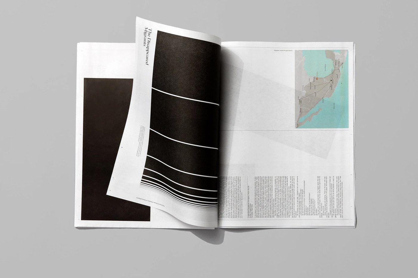 Lines Breaking Newspaper editorial design multi-column article layout