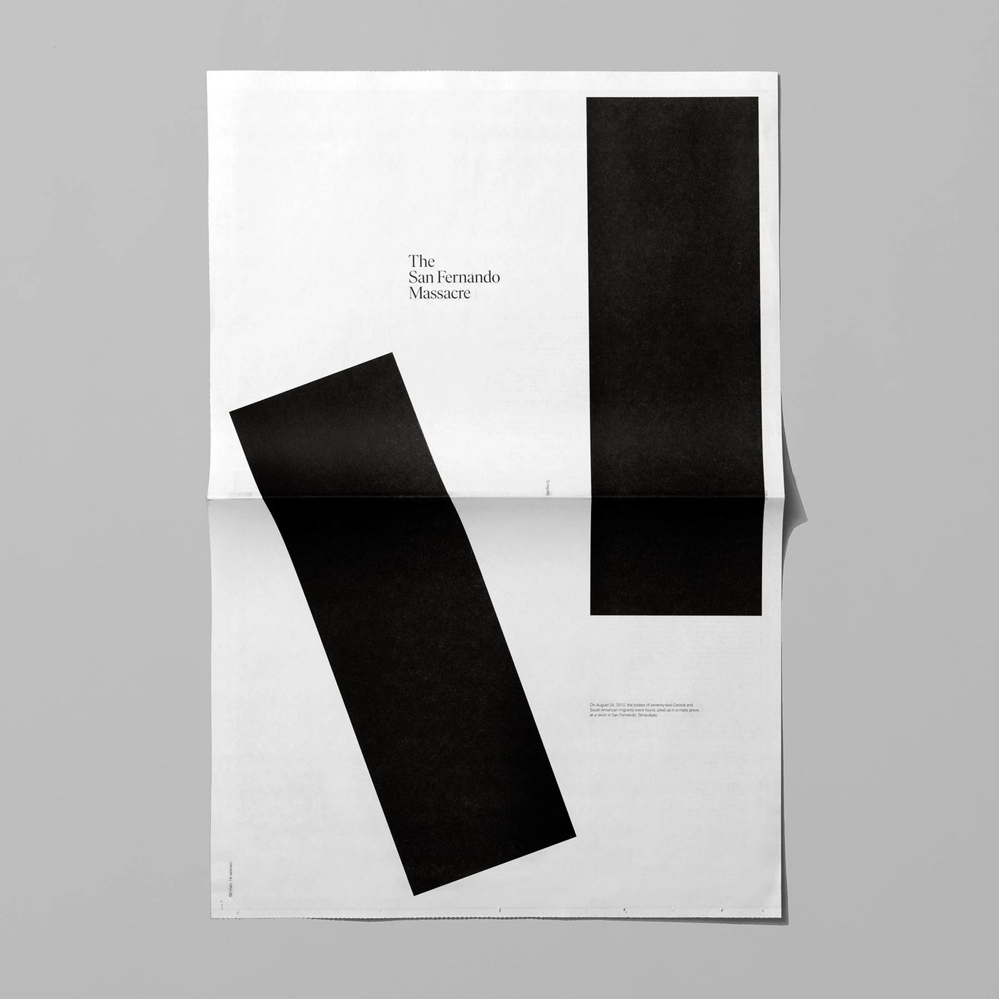 Lines Breaking Newspaper editorial design broadsheet fold and paper texture detail