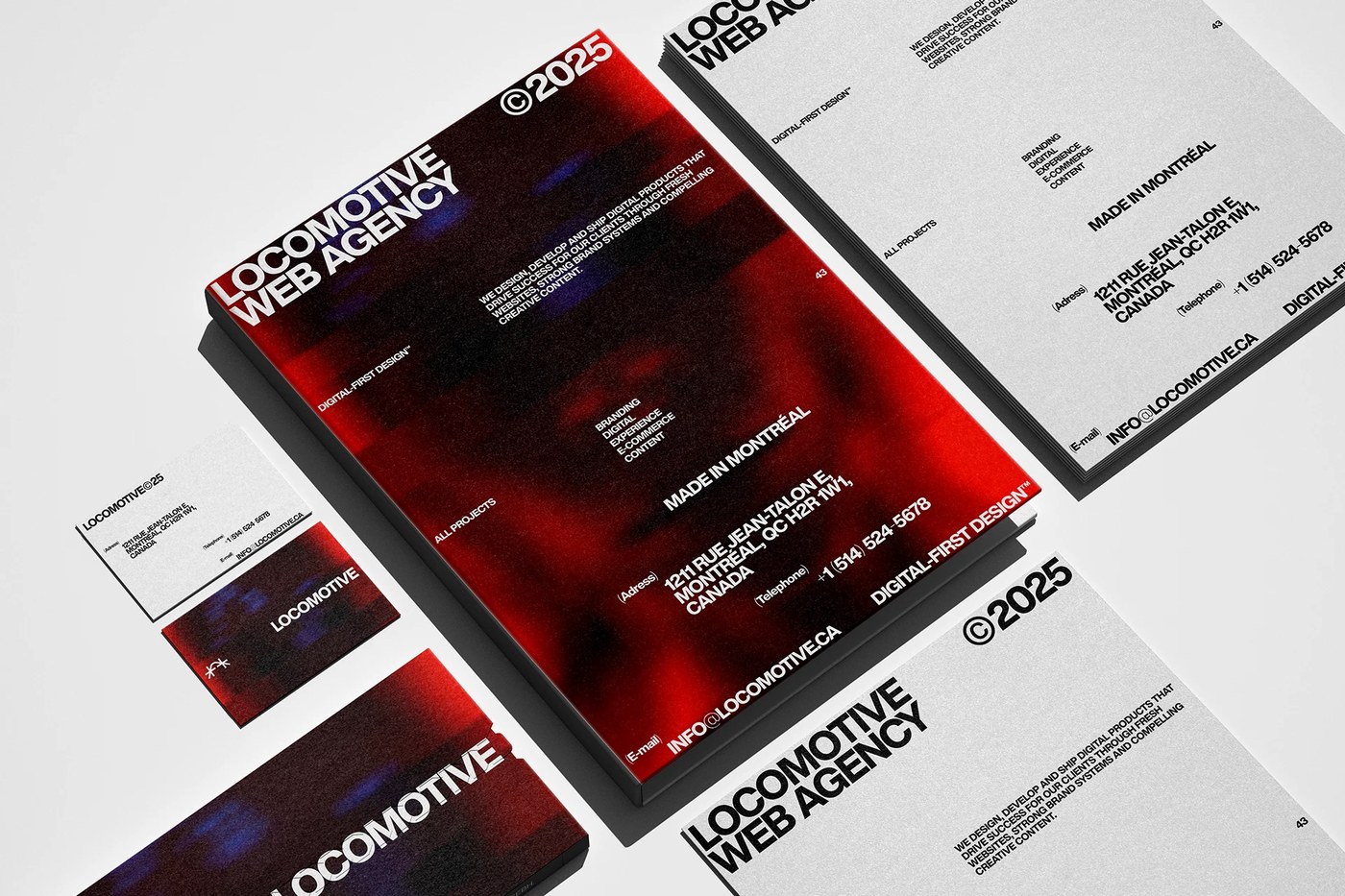 Portafolio de agencia de diseño web Diseño de interfaz 3D Elementos de diseño volumétrico
