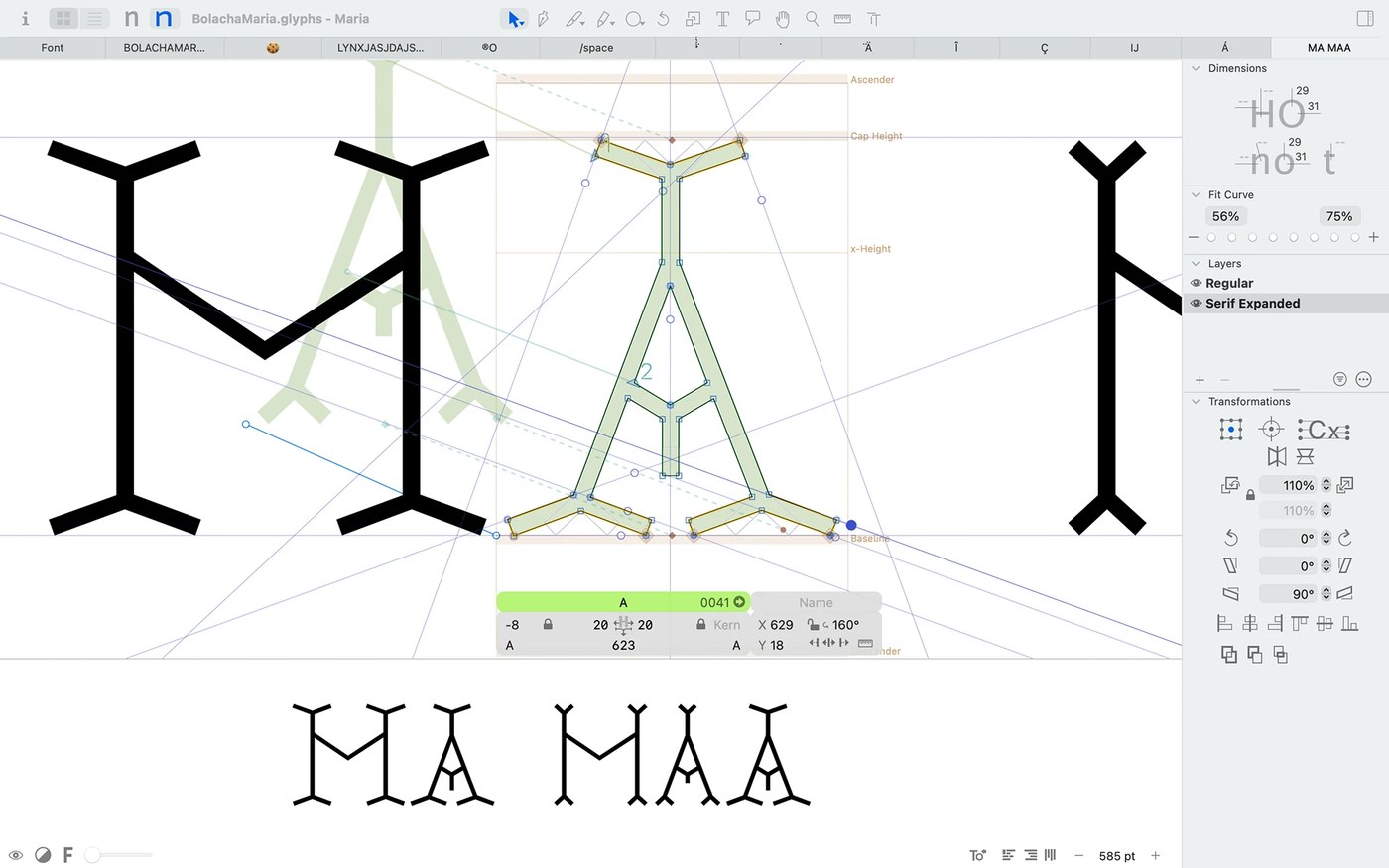 Maria RM Variable Typeface: Biscuit Lettering to Display Craft
