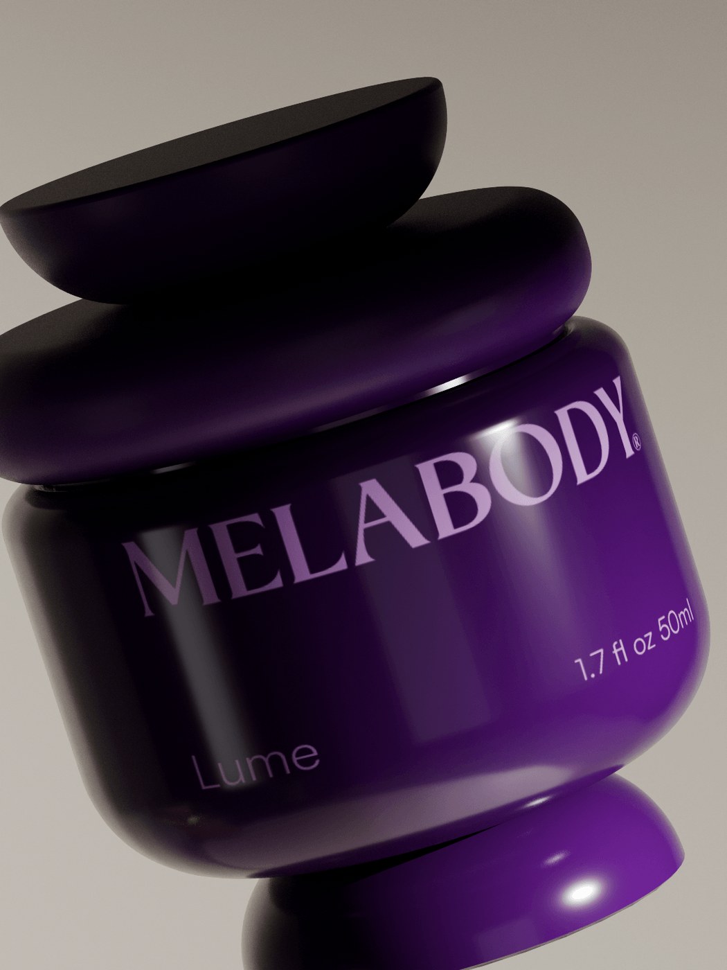 inclusive beauty packaging render on stone pedestal