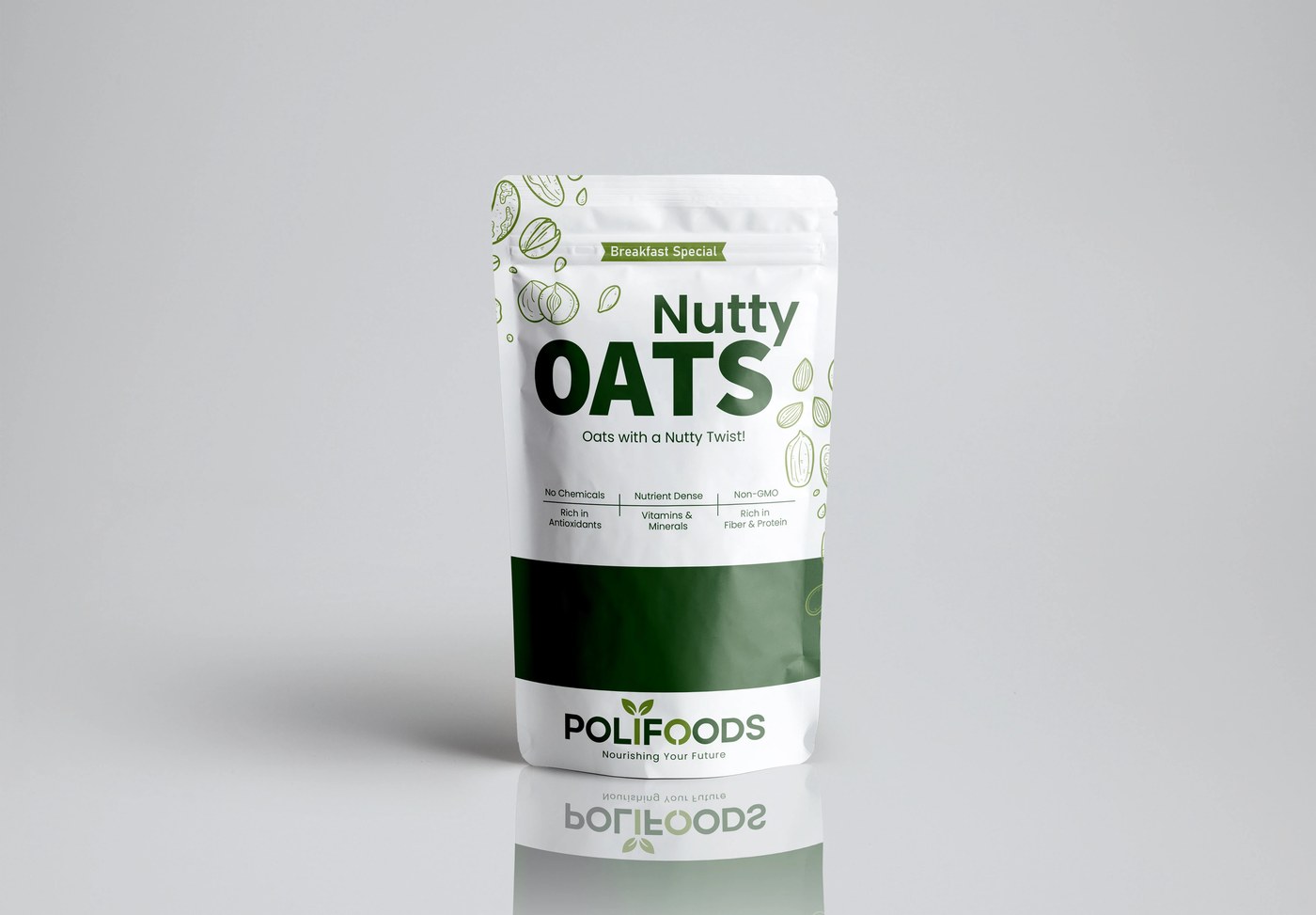 Organic food packaging design: Minimal Branding by Mirza Hazib