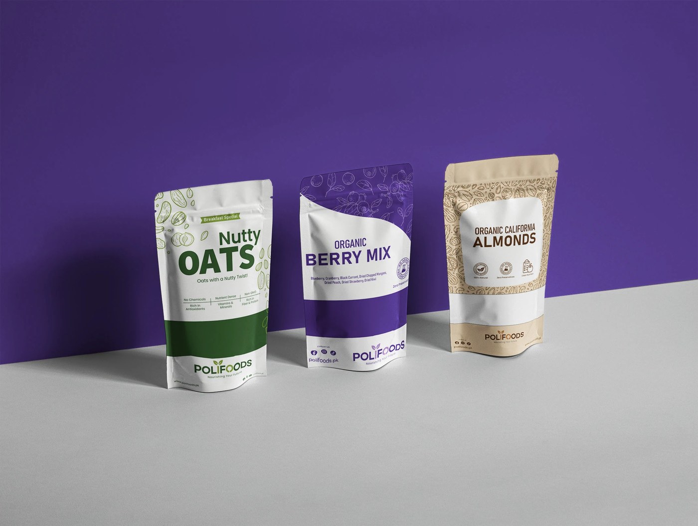 Organic food packaging design: Minimal Branding by Mirza Hazib