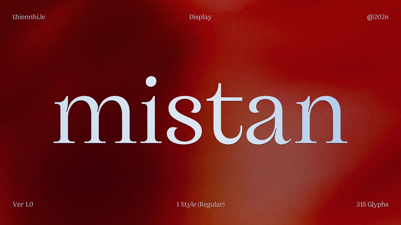 Typography Design: Mistan Display Typeface by thiennhi le