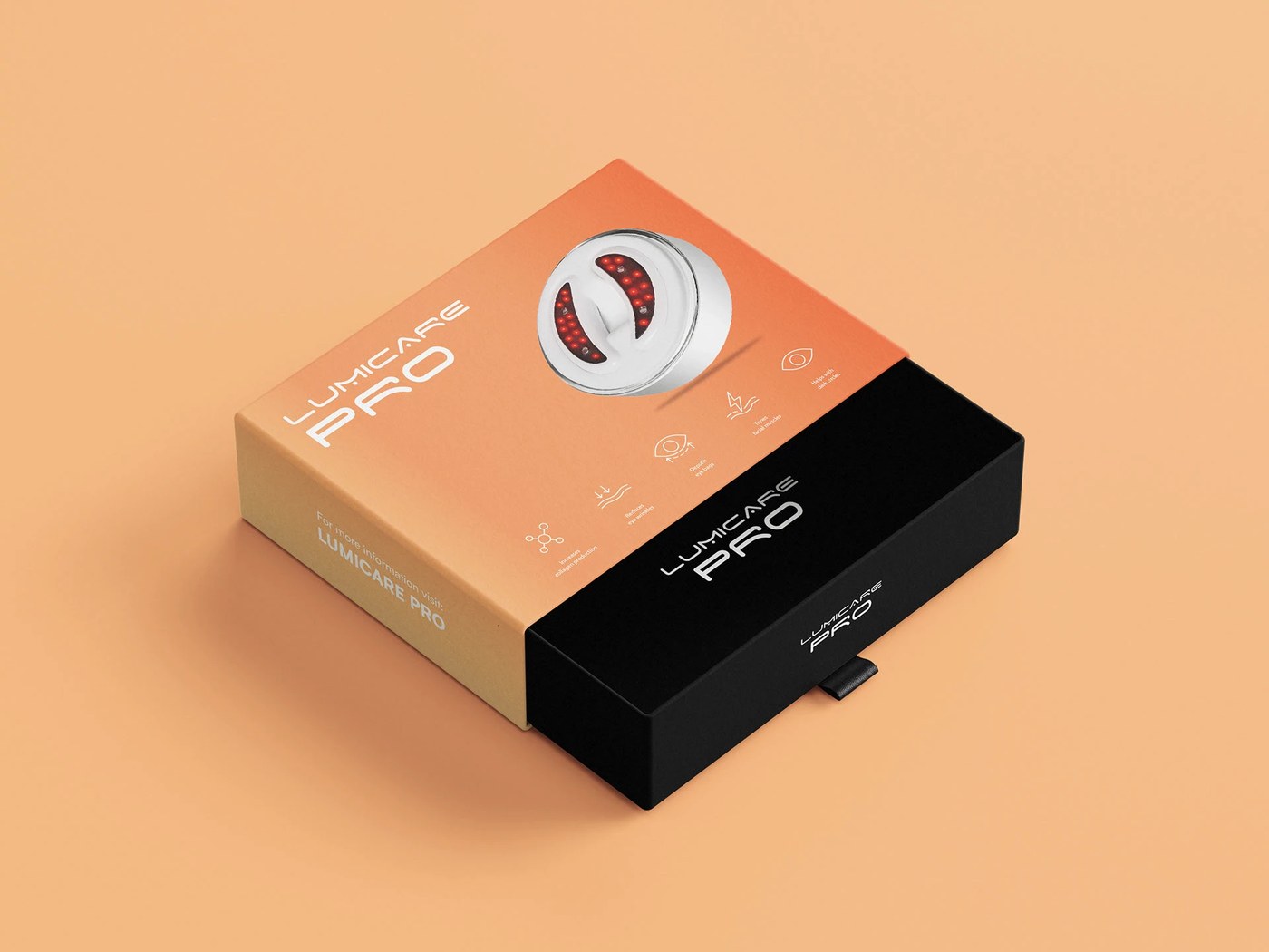 minimal product box packaging design layout showcasing electronics mockup