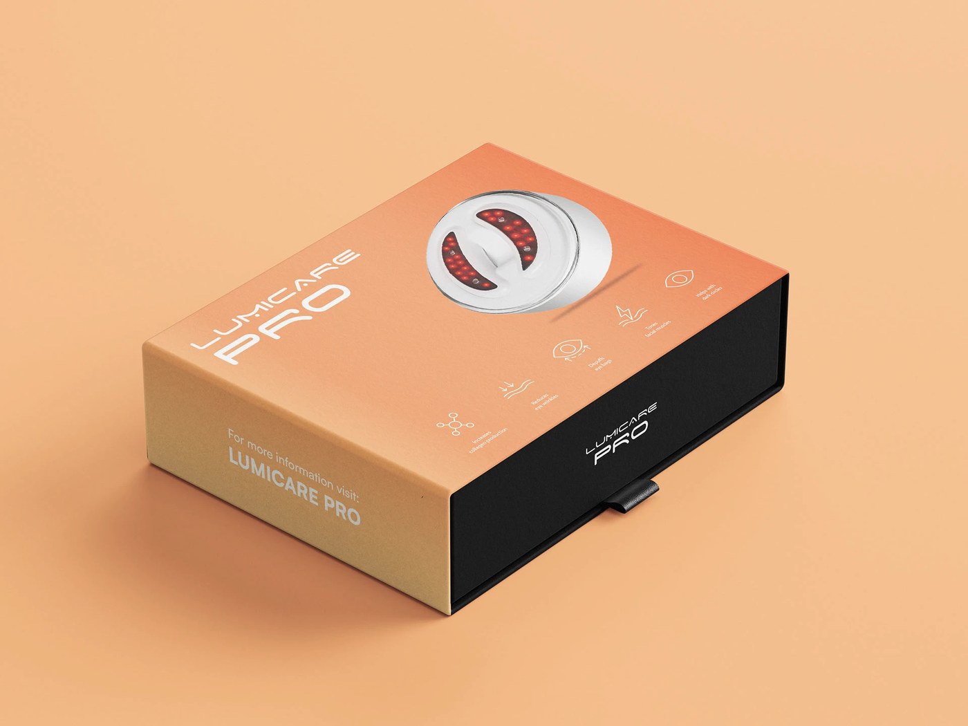 minimal product box packaging design layout in physical environment