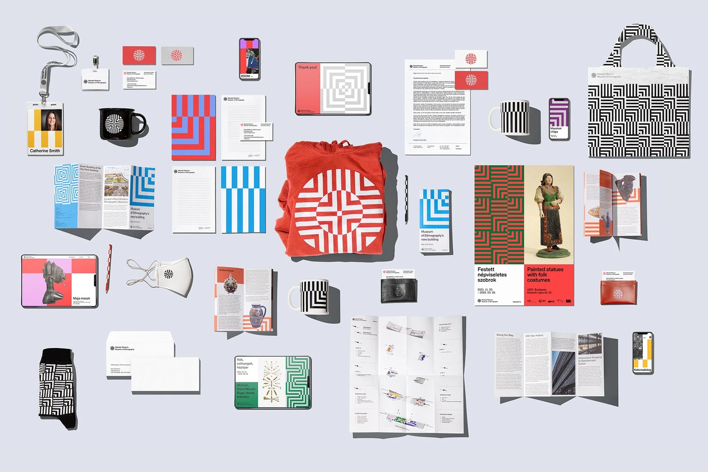 Sistema visual de marca de museo.