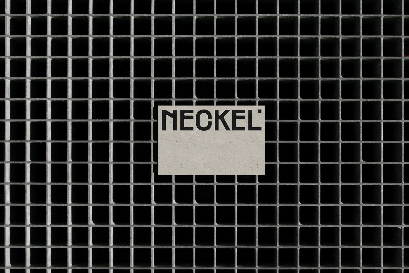 Neckel Studio brutalist visual identity typographic layout by Monga Design