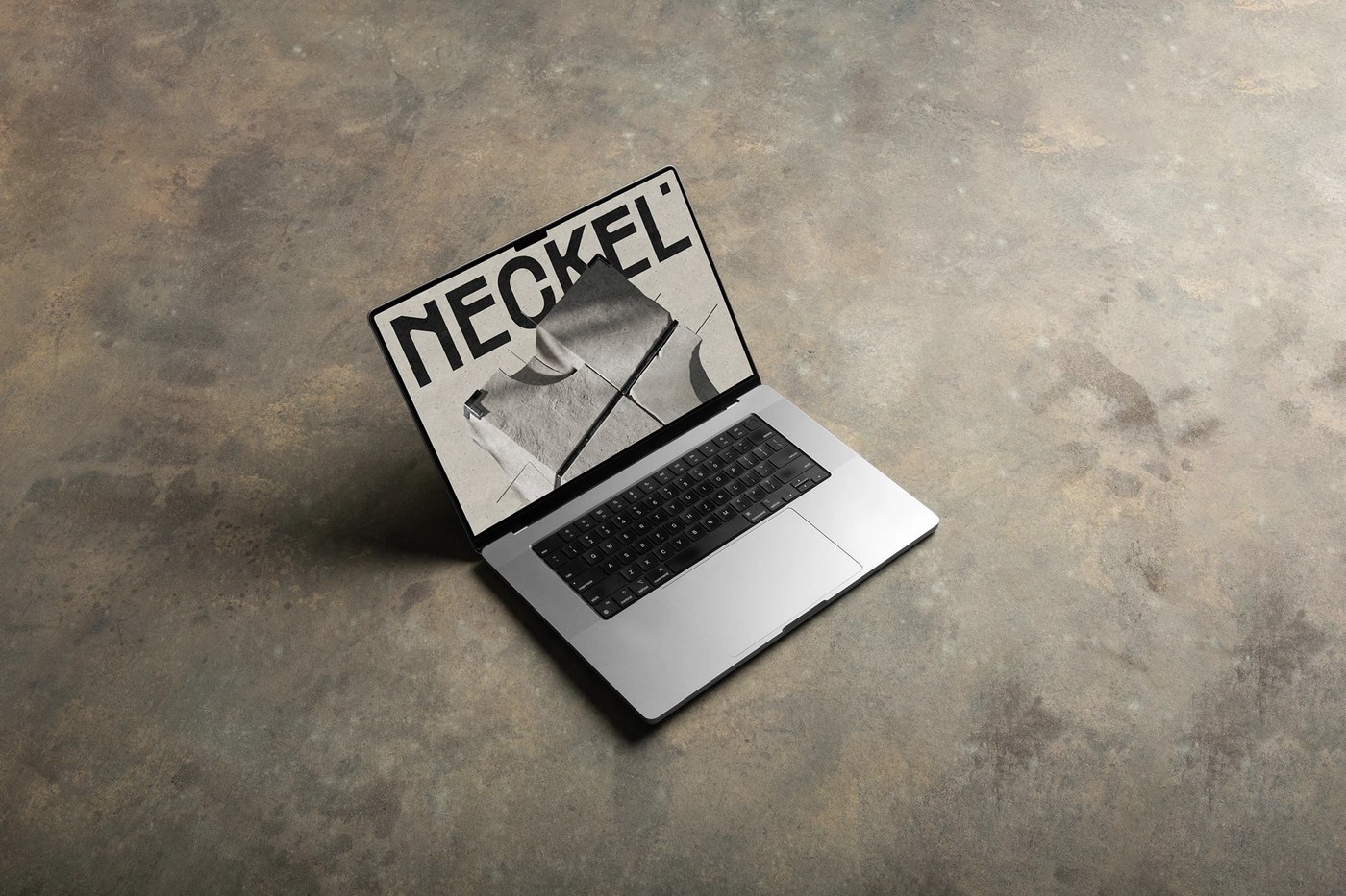 Neckel Studio brutalist visual identity technical folders by Monga Design