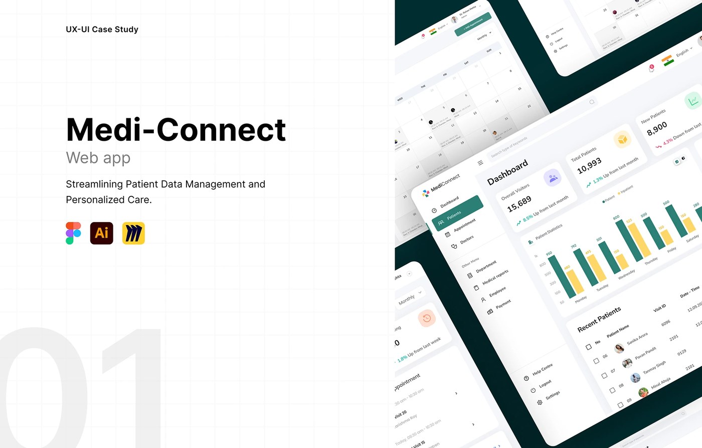 ui ux portfolio design system interface with modular template design components
