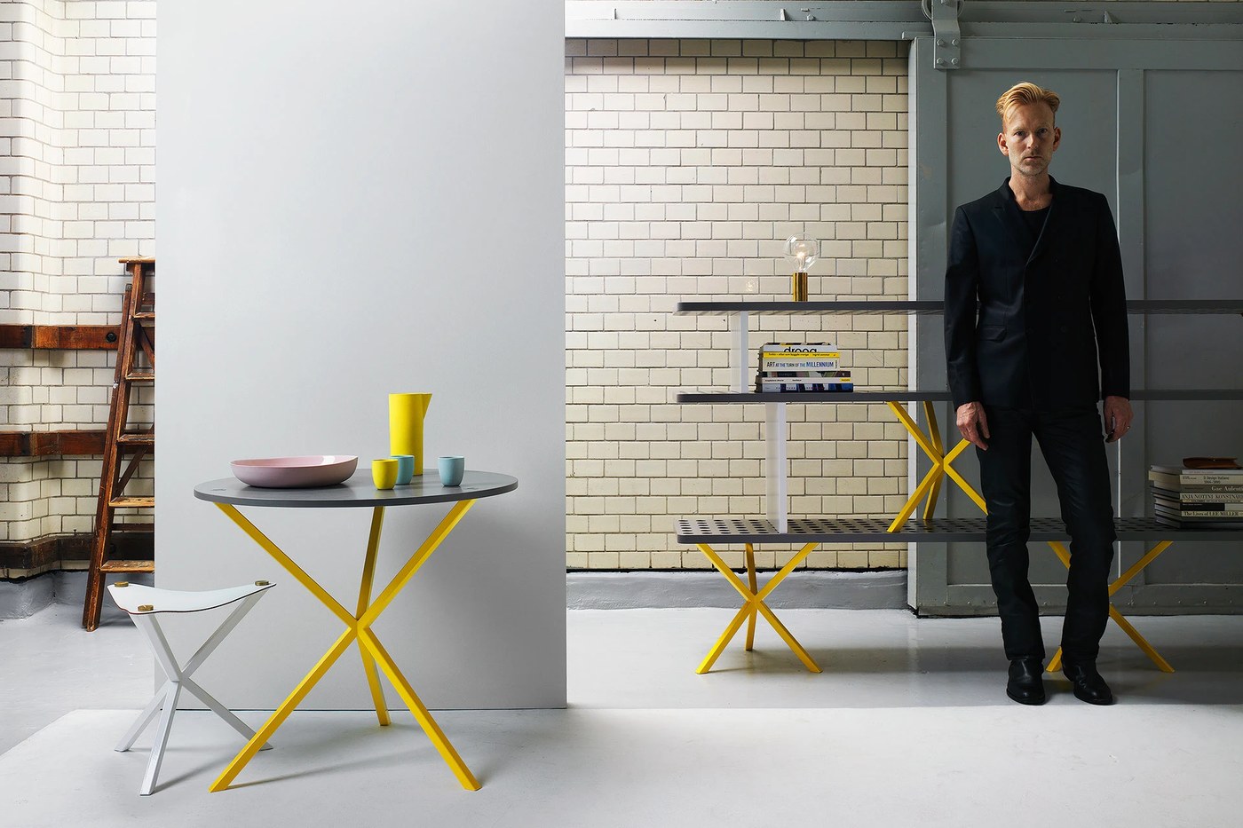 Architect Pär Söderberg in studio setting for No Early Birds branding design by Kurppa Hosk