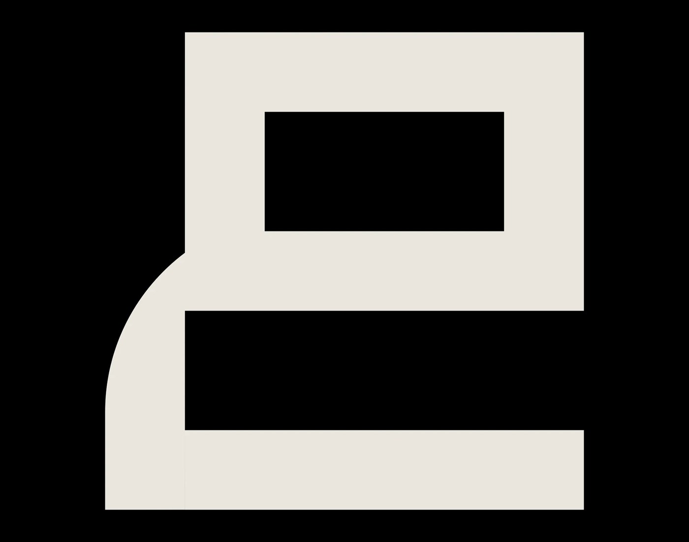 Modular E letterform geometry in Node brand identity by Brand Brothers