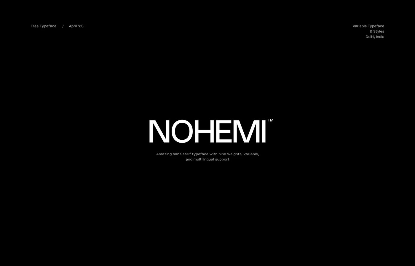 NOHEMI™ Font/Free/Hero Lens — Fuente de visualización Fuente variable de Rajesh Rajput