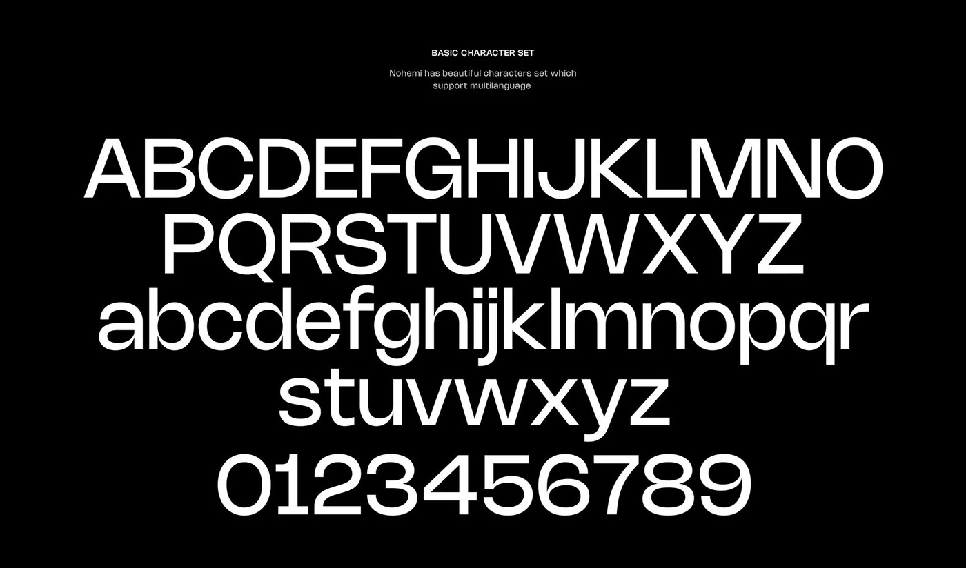 Fuentes NOHEMI™ / Gratis / Captura de pantalla contextual: muestra una fuente variable diseñada por Rajesh Rajput