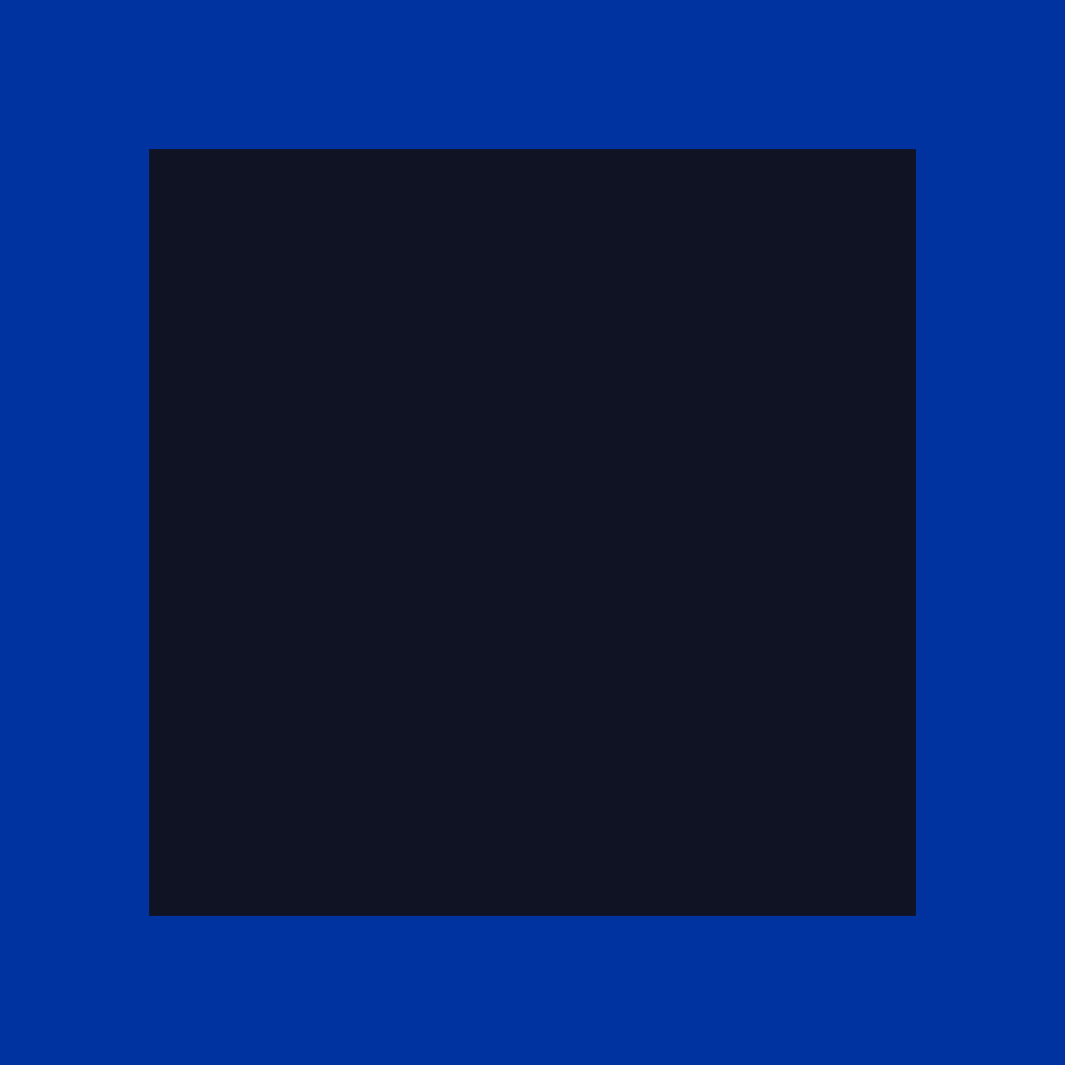 Kinetic square geometric graphic framing the digital space for North of Normal branding design