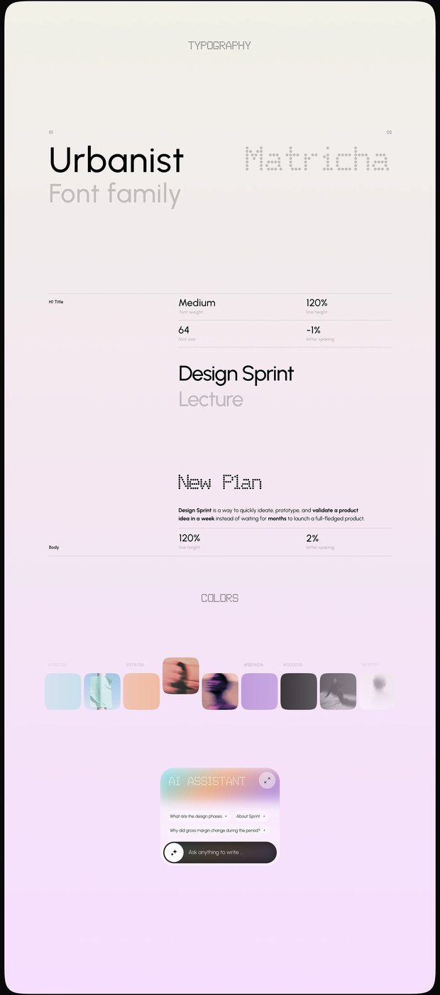 AI workspace UX UI design dashboard sidebar navigation