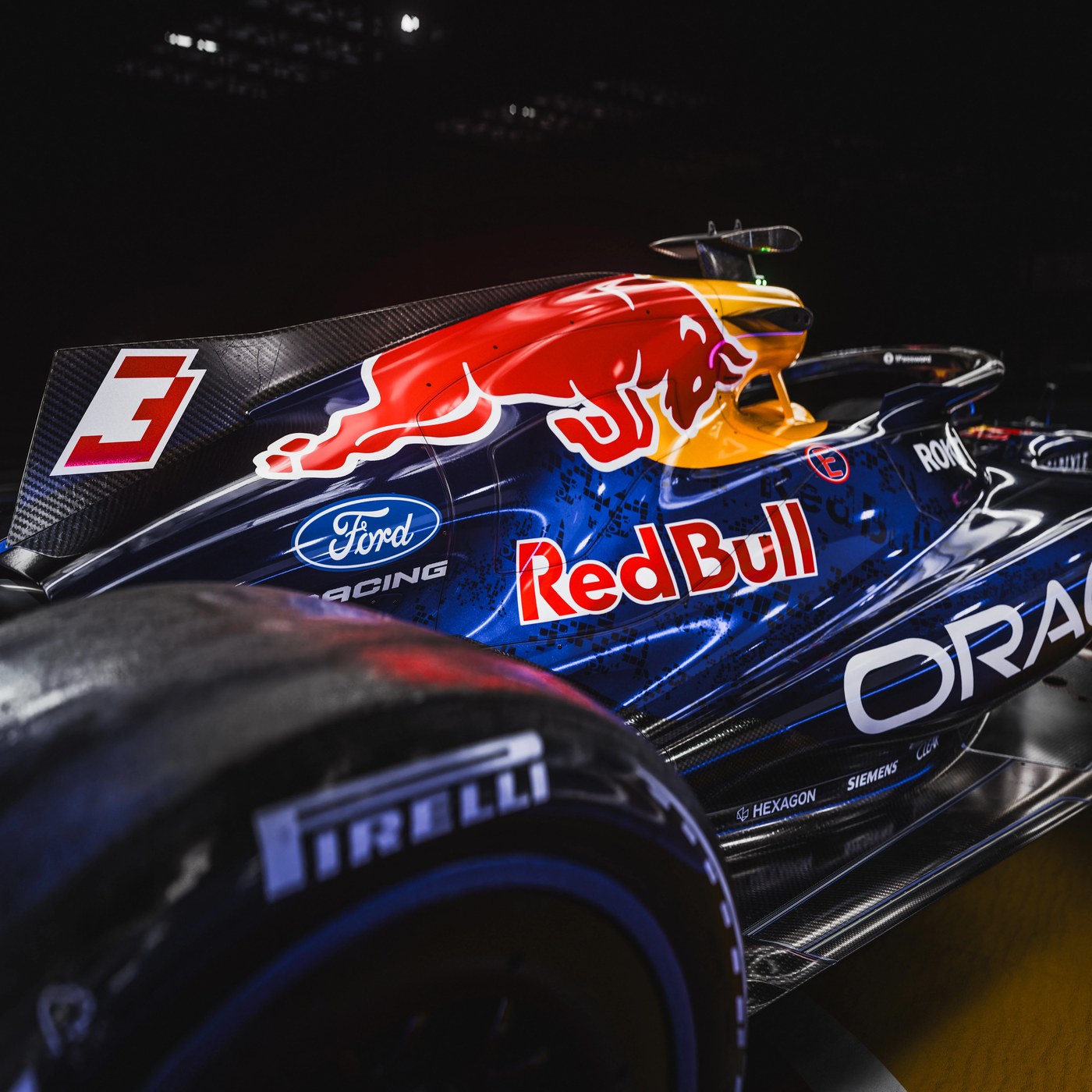 red bull racing f1 livery design simon ramampiaro showing matte paint finish and brand logotype
