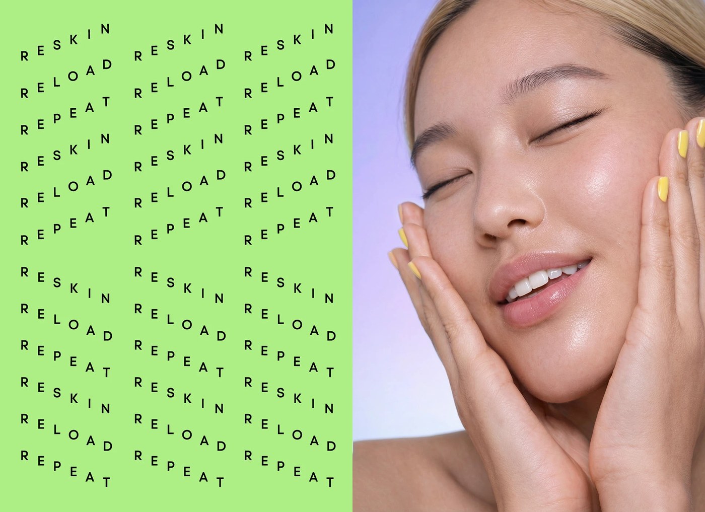 Squeeze tubes featuring skincare packaging design brand system elements