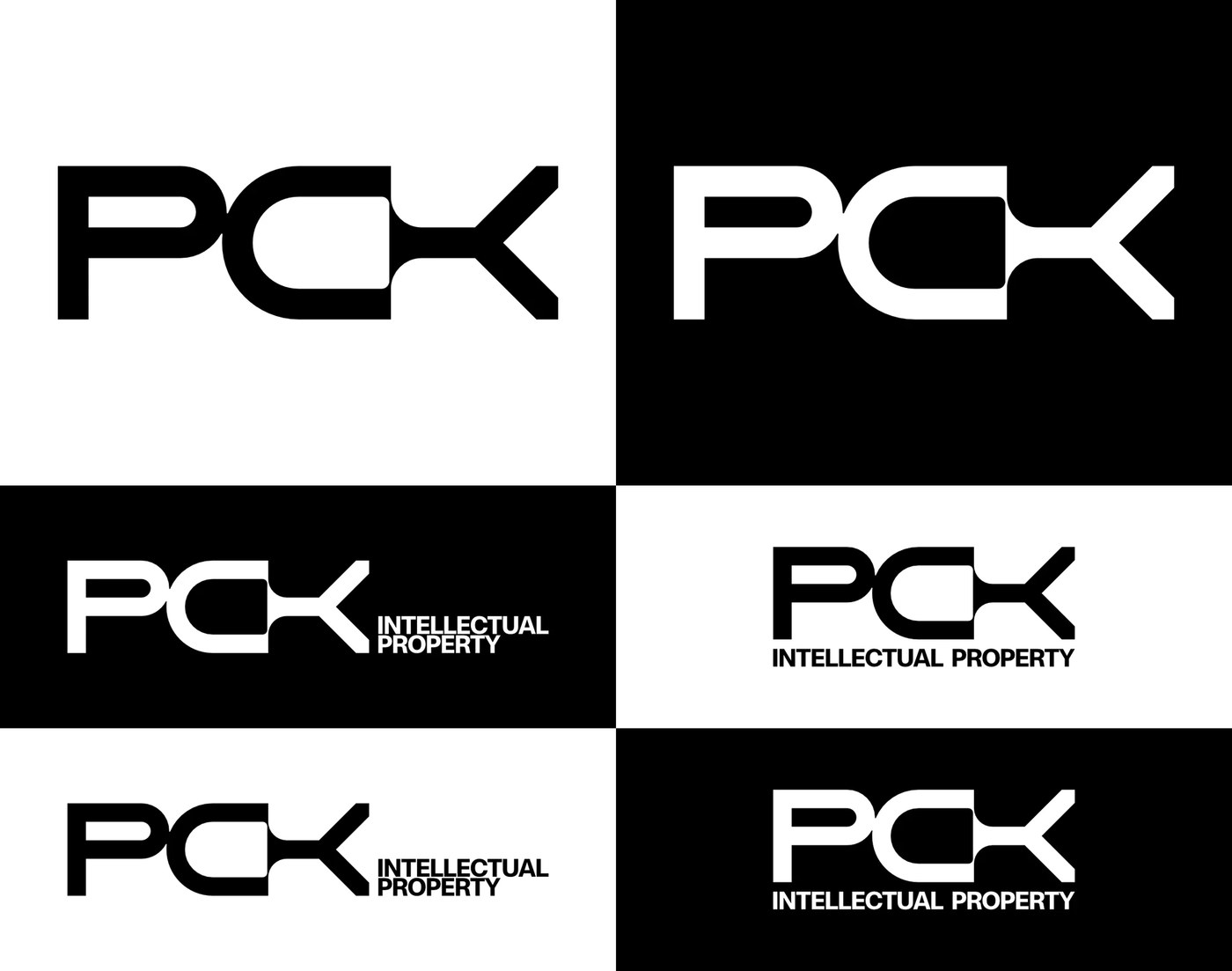 Master brand identity design system board with monogram logo lockup variations and typography palette