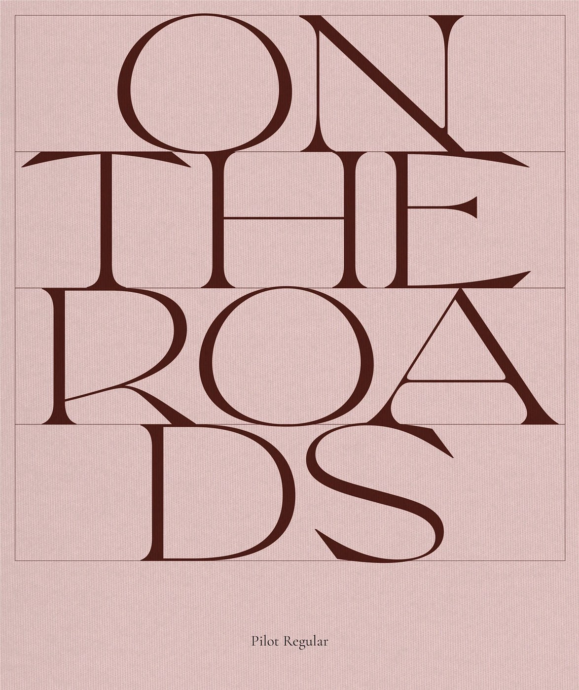 Editorial title setting demonstrating ligature pairings and stroke tension in Pilot Typeface