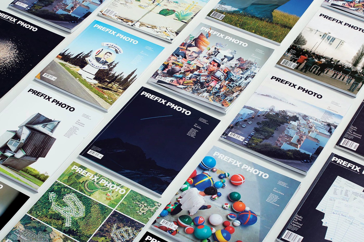 Prefix Photo Magazine editorial design cover spread by Underline Studio
