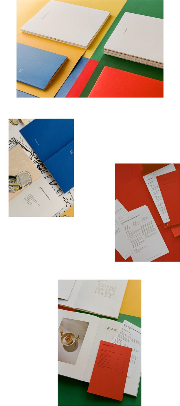 Exposed bookbinding spines and loose recipe card folder in packaging design by SAVVY STUDIO