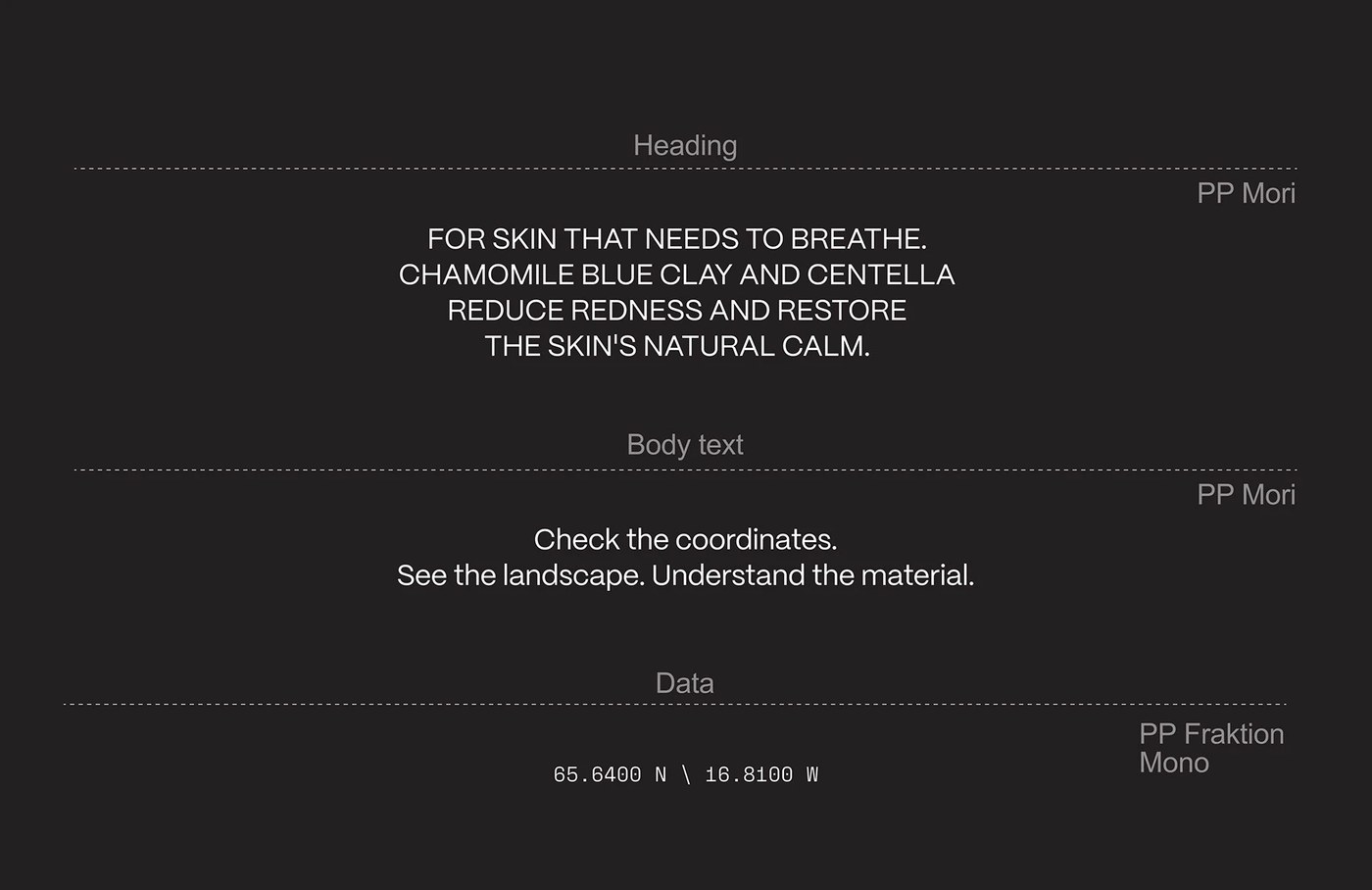 skincare packaging design brand identity system packaging detail views